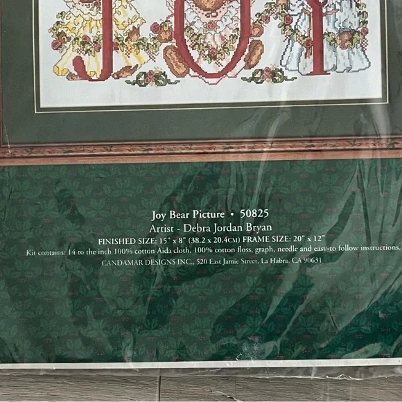 NWT Candamar Designs Inc Holiday Traditions Joy Bear Counted Cross Stitch Kit - Picture 7 of 10